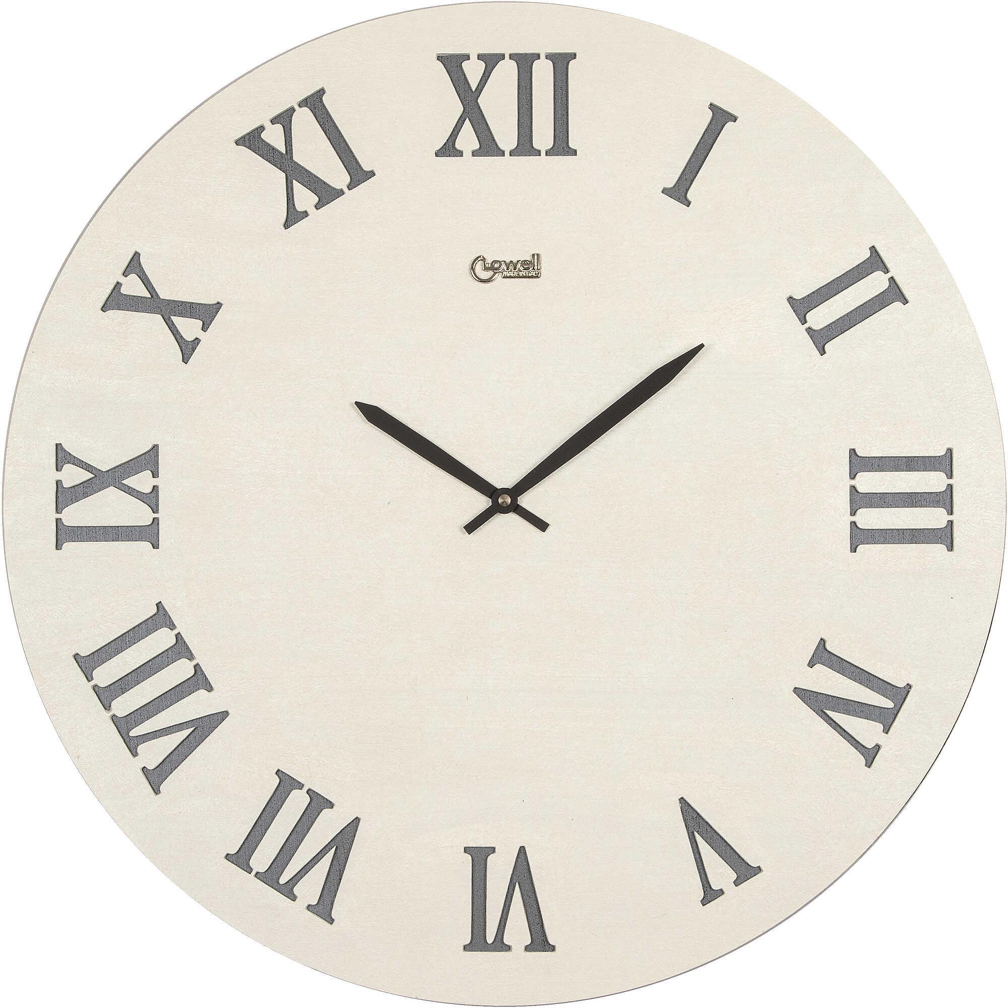 Orologio da parete Lowell diametro 50cm bianco antracite - 11530 01