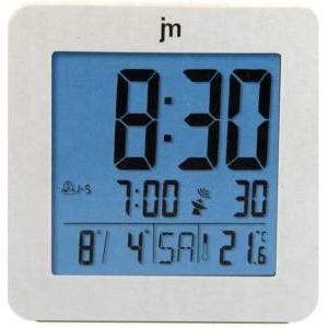 Sveglia digitale radiocontrollata  9.3x9.3x4cm bianco - jd9035-cf