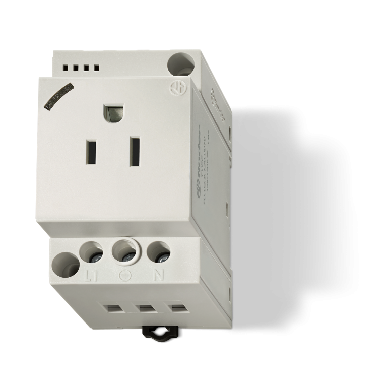 Presa da quadro con led Finder tipo B 15A 125V grigio - 7U0281200010 01