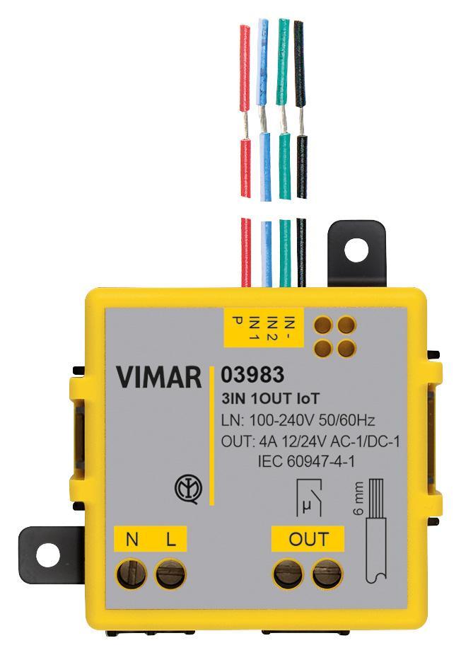 Modulo connesso iot vimar 3 ingressi 1 uscita relu00e8 bluetooth 5 0