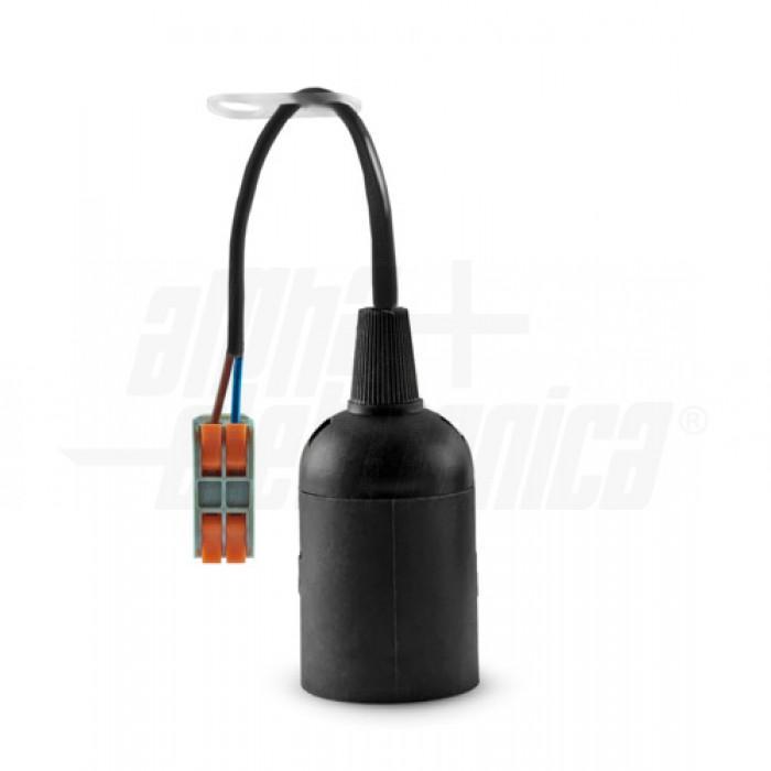 Portalampada E27 Alpha Elettronica max 4A cavo da 20cm nero - 23-9-132N 02