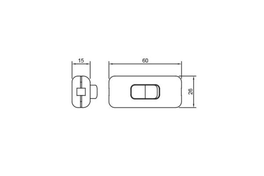 Interruttore passafilo bipolare FAI 2A trasparente - 2190/TR 02