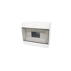 Centralino elettrico da parete 8 moduli portella trasparente  rs14101