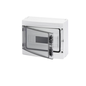 Centralino da parete 12 moduli ip40  rs14102 trasparente fumé