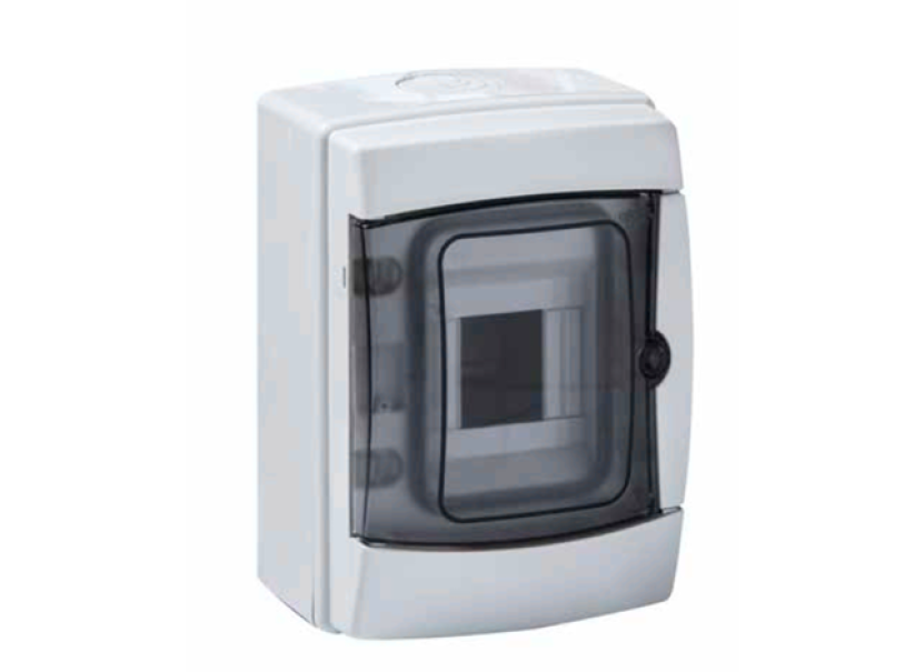 centralino da parete 4 moduli con sportello trasparente IP65 ROSI