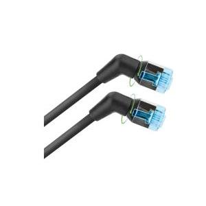 Cavo utp 6a angolo 90°nero 0,5m - 621499