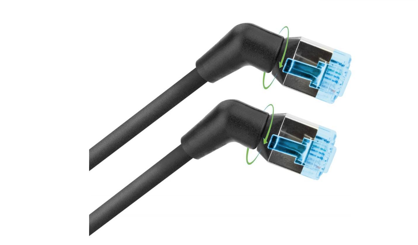 techly cavo utp 6a angolo 90°nero 0,5m - 621499 - foto 1