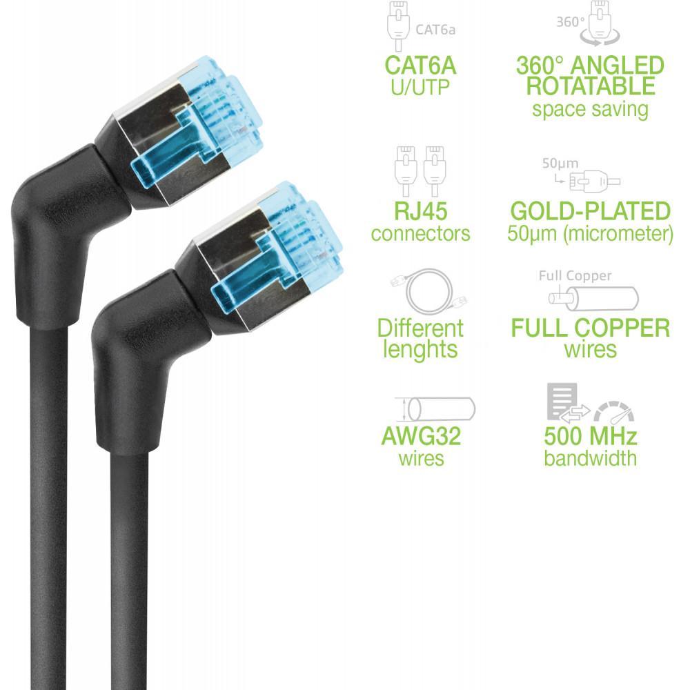 techly cavo utp 6a angolo 90°nero 3m - 621536 - foto 2
