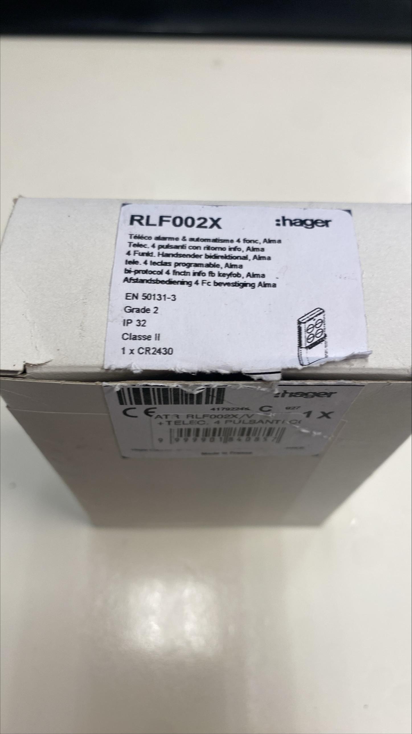 logisty hager telecomando logisty hager 4 pulsanti con ritorno dfts - rlf002x/v - foto 3