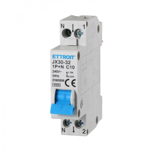 Interruttore magnetotermico 1p+n 10a  -  jx151040