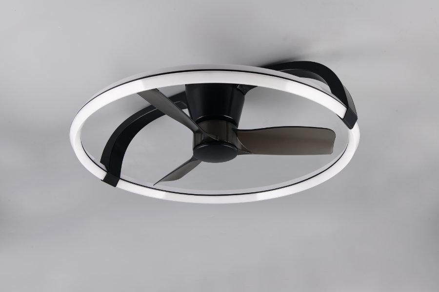 TRIO LIGHTING STOCKHOLM PLAFONIERA VENTILATORE 37W NERA - R64262132