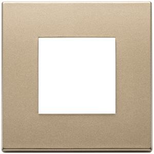 Placca  2 moduli oro satinato - 22642.88