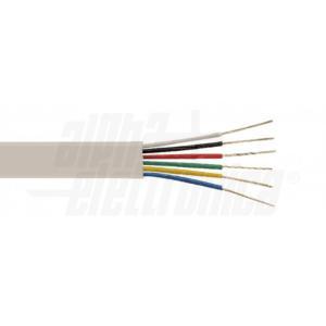 Cavo  telefonico 6 poli piatto avorio 100mt - wtr496a/t