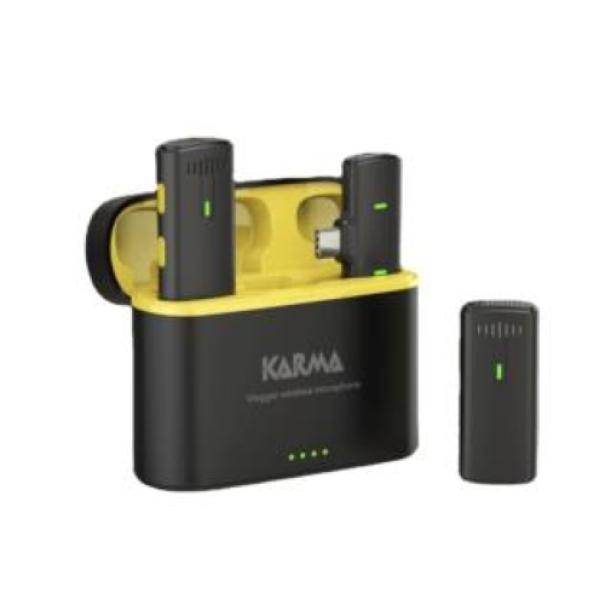 DOPPIO RADIOMICROFONO KARMA ITALIANA TYPE C - VLOGGER PLUS
