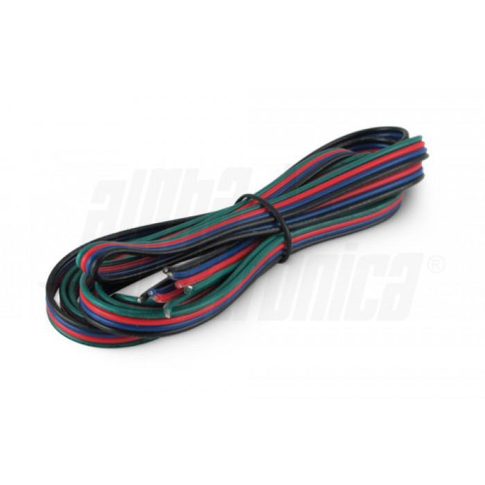 ALPHA ELETTRONICA CAVO PIATTINA AWG20 4 POLI 4X0,5MM 5 METRI - WTR61/204/5