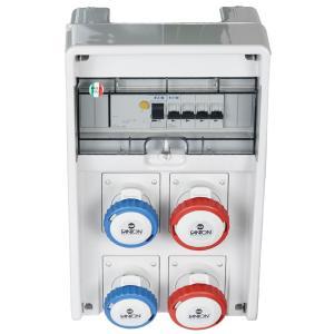 Quadro elettrico  ulisse 4 prese cee con cavo 4m ed emergenza 9kw - 74232
