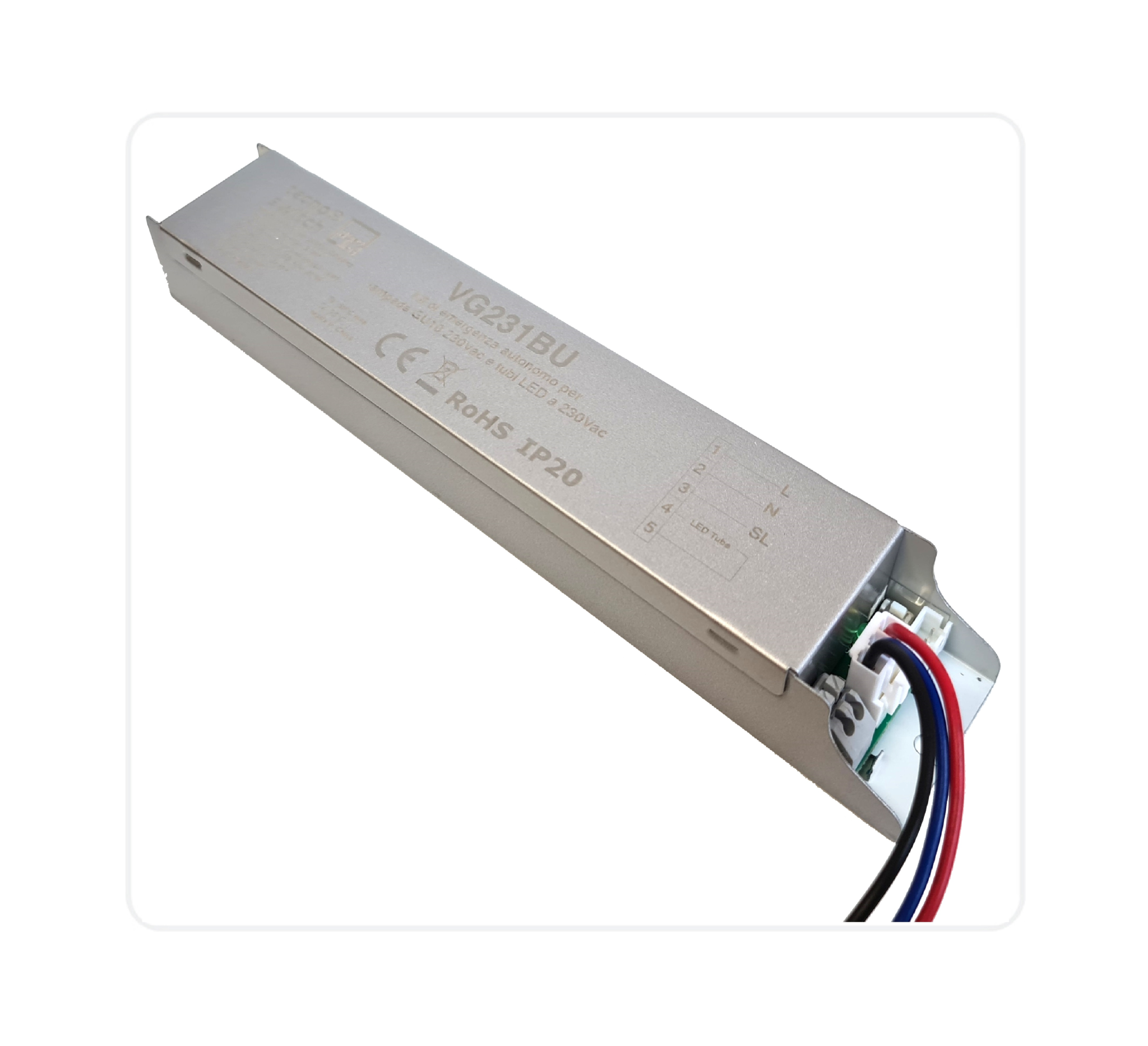 Kit di emergenza Tecno switch per tubi e lampade a led 230V - VG231BU 01