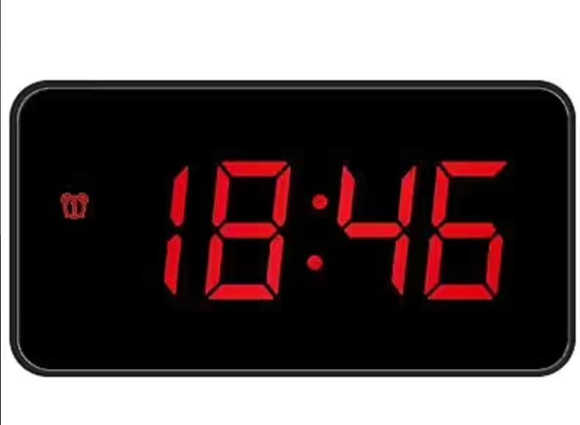  Sveglia Digitale Lowell Nera con Display LED - JE5112N 01