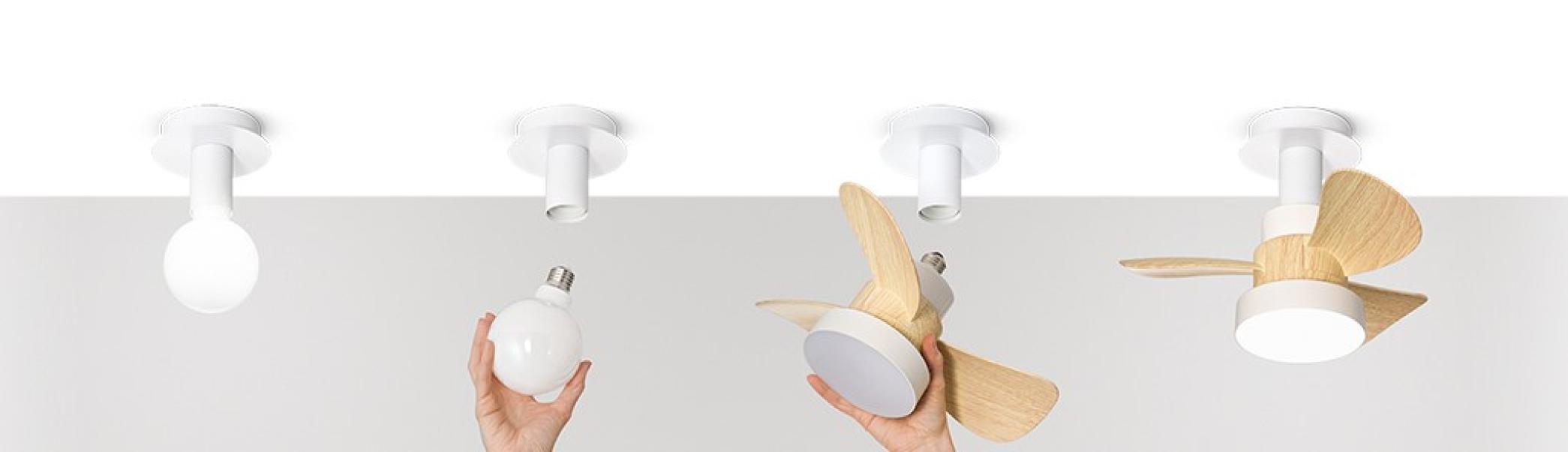 Ventilatore da Soffitto Perenz LED attacco E27 - 7208 B CT 02