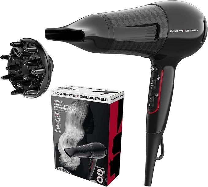 Asciugacapelli Powerline Rowenta 2300W con Tecnologia Ionic Booster e Thermo Control - CV591L 02