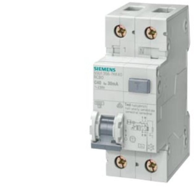 interruttore magnetotermico differenziale siemens sentron 1p n 10a curva c tipo a 30ma