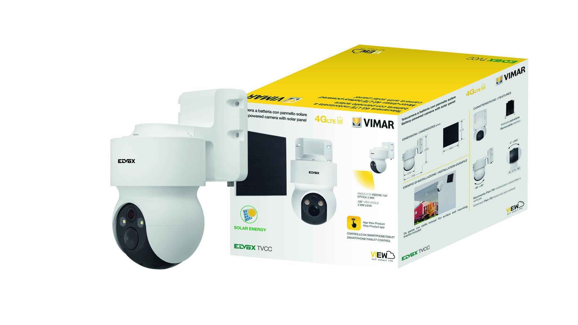 Telecamera Vimar PT 4G 3Mpx con Pannello Solare - 46243.030C 02