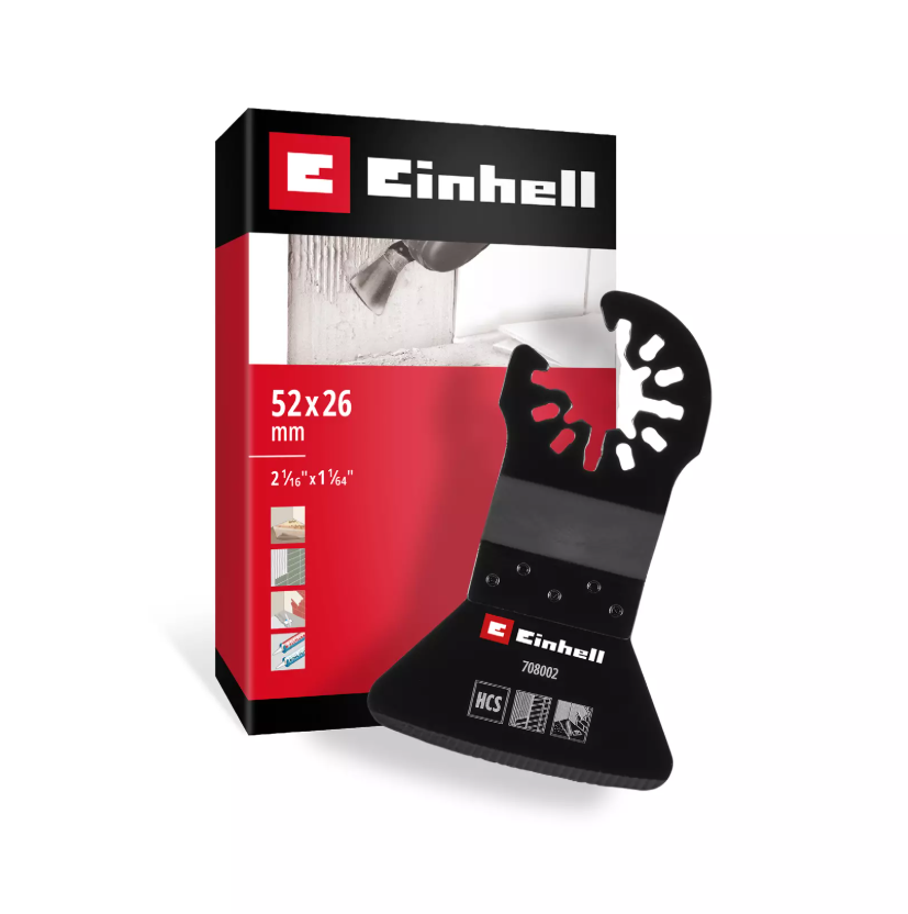 Confezione raschietto rigido HCS 52 mm Einhell compatibile multifunzione