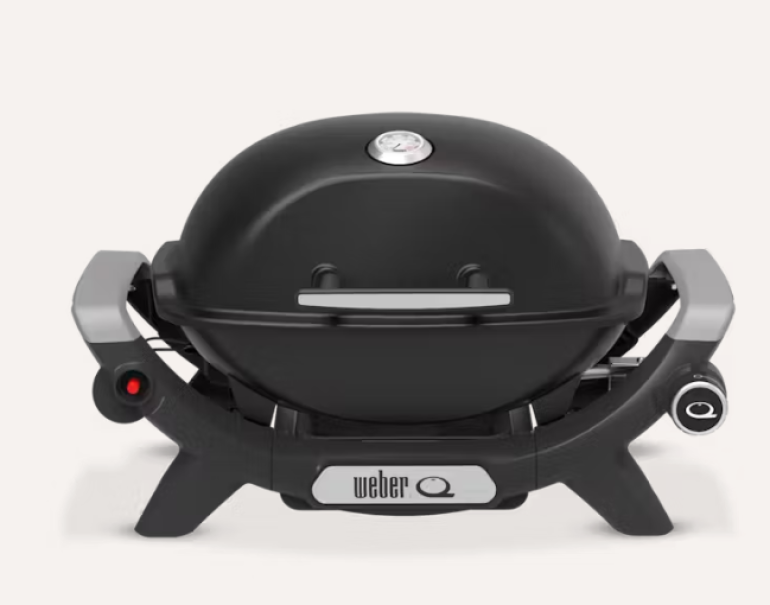 Barbecue a gas compatto nero Weber Q 1100N portatile per terrazzo e balcone