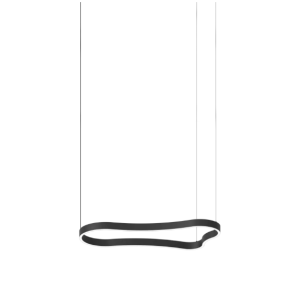 Lampada a sospensione led 37w nero design moderno 345215