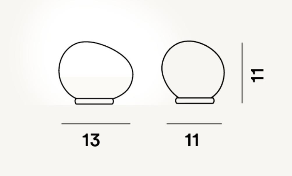 Dimensioni Foscarini Gregg Piccola 13x11 cm disegno tecnico lampada da tavolo foscarini gregg piccola dimensioni 13x11 cm