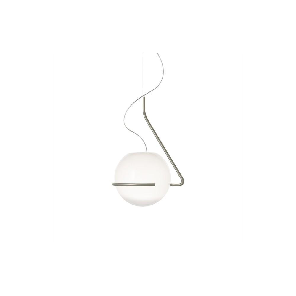 Lampada a Sospensione Foscarini Tonda  Titanio/Bianco attacco E27- FN3180S000T10E30 01