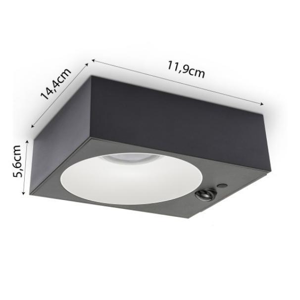 Applique LED Velamp Solare da Esterno con Sensore di Movimento IP44 4000K - SL248 04
