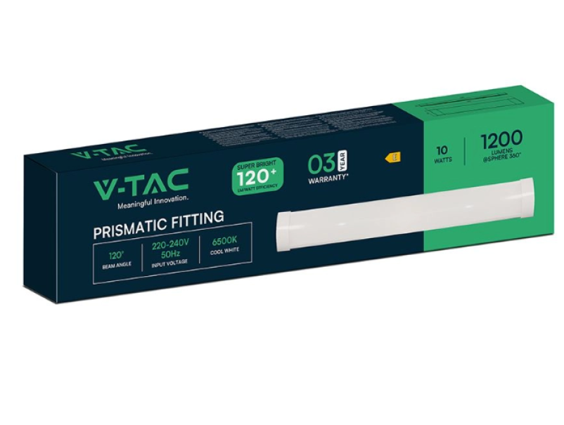 Plafoniera V-TAC LED Prismatica 10W 30cm Luce Fredda 6500K 120 lm/W - 23785 02
