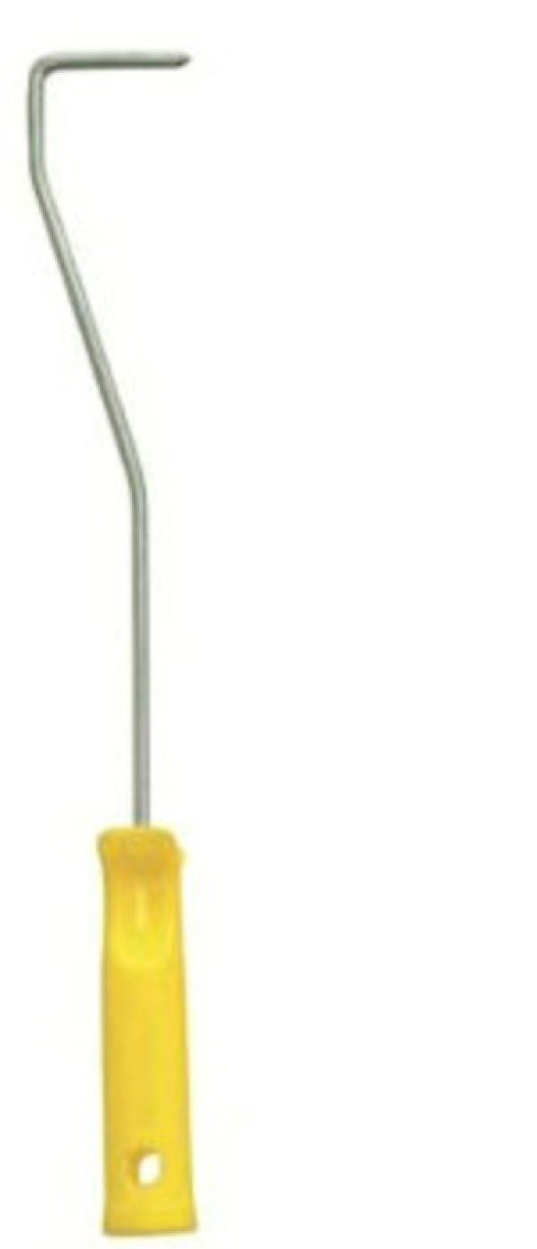 manico per rullino pittura 10 cm ariasana impugnatura ergonomica plastica gialla