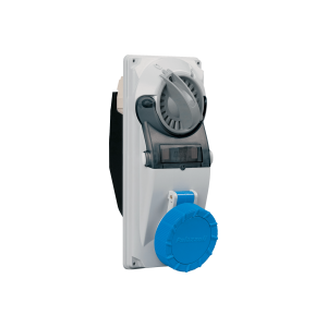 Presa con interruttore di blocco  e base portafusibili 16a / 32a da quadro - 490226/v