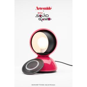 Lampada da tavolo  eclisse  ø12 cm rossa guard pink edizione limitata squid game - s0028010asg2