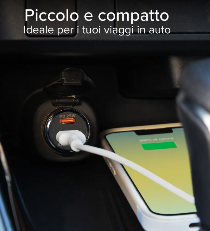 Caricatore auto SBS Ricarica ultra rapida 25 Watt con Power Delivery (PD) - TECRPD25W 02