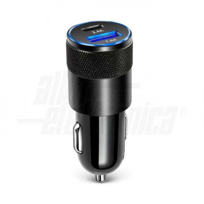 Caricatore Auto USB Alpha elettronica da Presa Accendisigari 12/24V - KR115 01