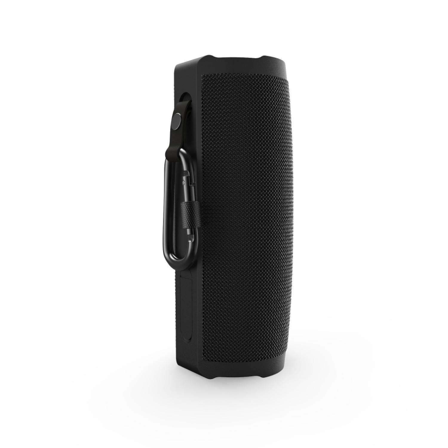 speaker bluetooth portatile nero con moschettone design compatto 20 watt