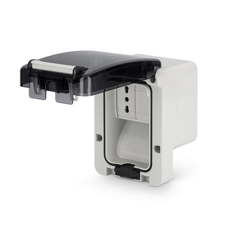 presa bipasso 2p t 16a parete scame con coperchio di protezione