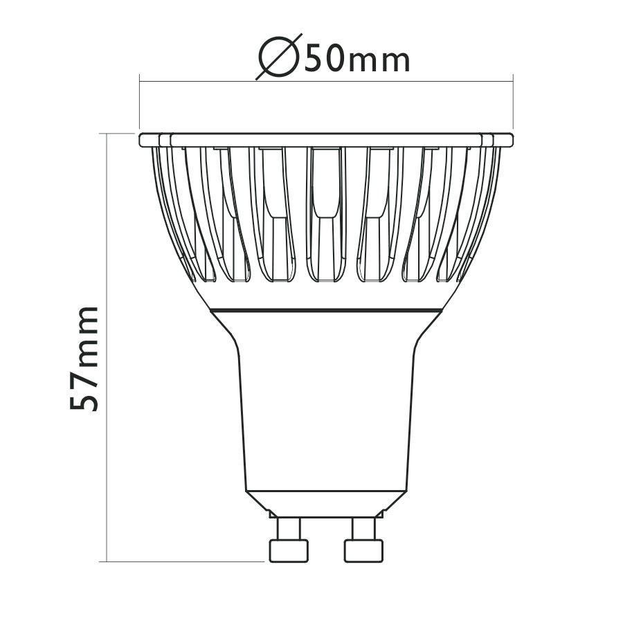 Faretto LED GU10 Marino Cristal  EVO_HIGHOUTPUT 6,5W 2700K luce calda - 21764 01