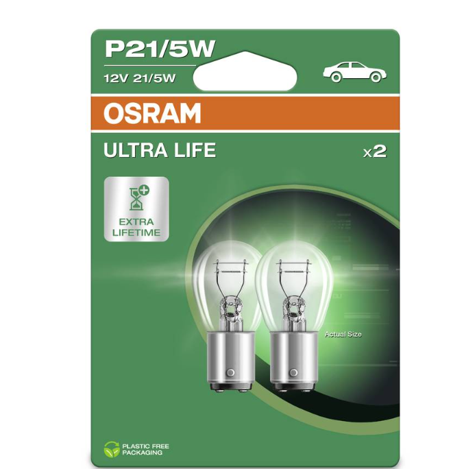 lampada automobilistica ricambio lunga durata per fanali auto p21 5w ledvance