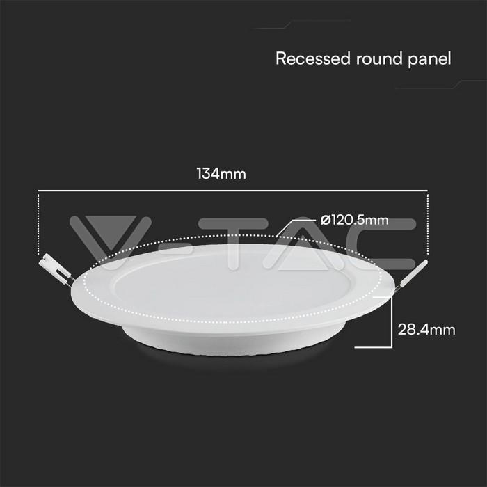 Mini Pannello LED V-TAC 6W Rotondo da Incasso 4000K VT-61006 - 78591 03