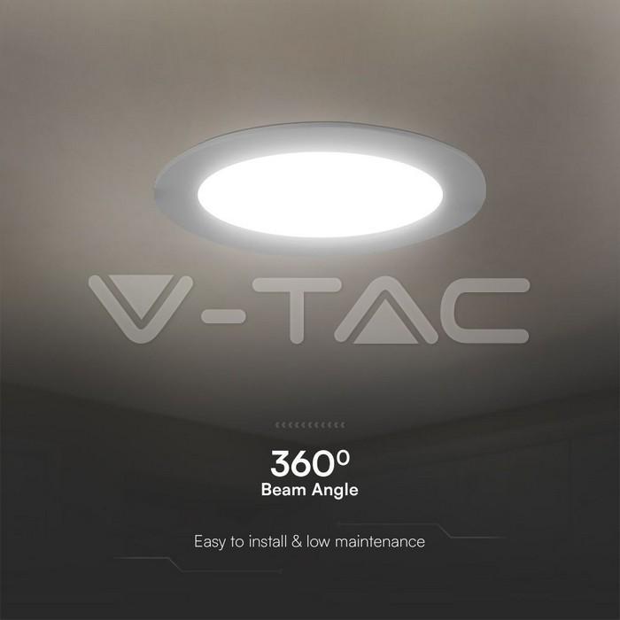 Mini Pannello LED V-TAC 6W Rotondo da Incasso 4000K VT-61006 - 78591 04