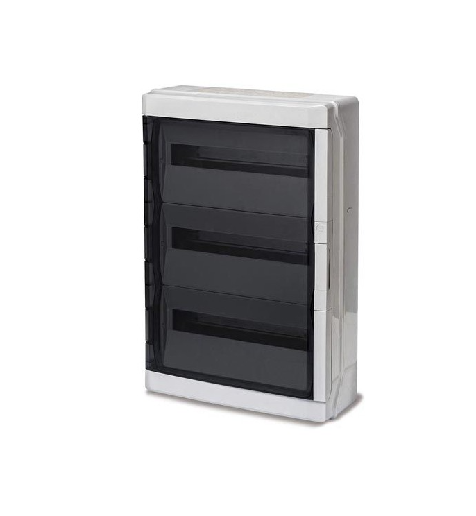 centralino modulare da incasso 3x18 moduli con sportello trasparente ros