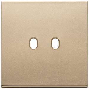 Placca vintage  2 moduli oro satinato per serie eikon - 22672.2.88