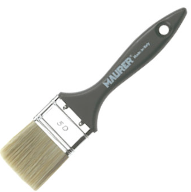 Pennello piatto Maurer setole bionde per verniciatura legno 50 mm