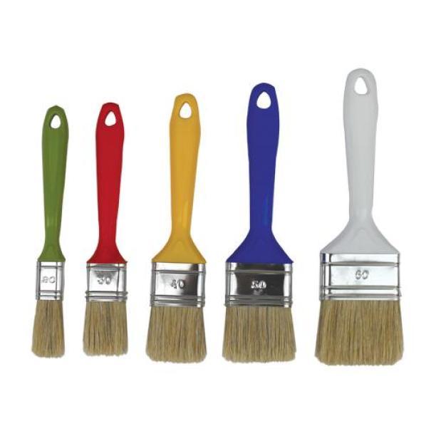 kit pennellesse multicolore cinque misure per pittura e bricolage manici ergonomici fraschetti