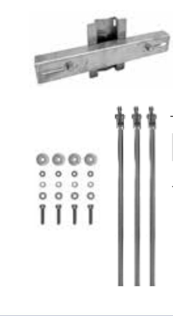 staffa per proiettore su palo in acciaio zincato 420 mm con viteria e fascette