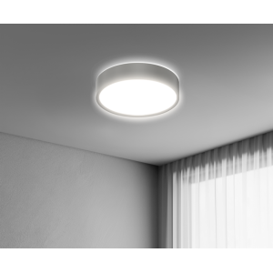 Plafoniera led  blanca luxe grigio 24w luce selezionabile 3000k/4000k/6500k - bcl-2440gr